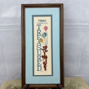 Vintage Today is meant to be Treasured Crosstitch, Ballons, Teddy Bears Complete